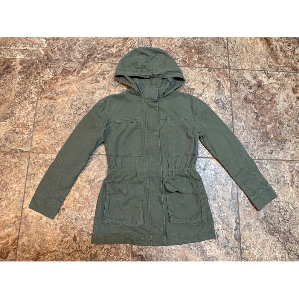 Universal Thread Womens Olive Green Hooded Utility Field Jacket XS 283011247